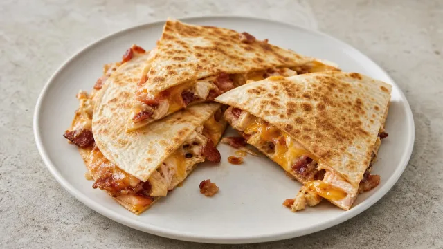 Crispy Chicken Bacon Quesadillas