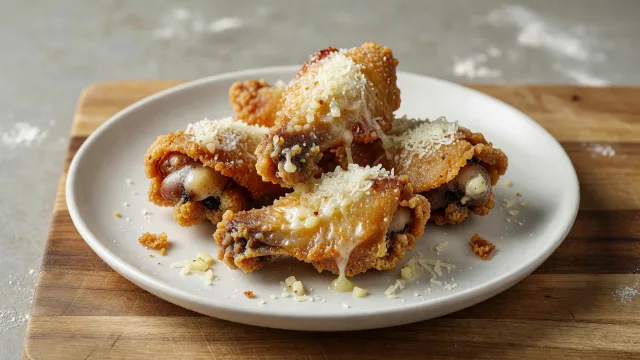 Double-Fried Garlic Parmesan Wings