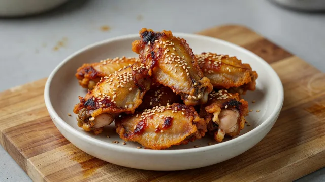 Double-Fried Gochujang Sesame Wings