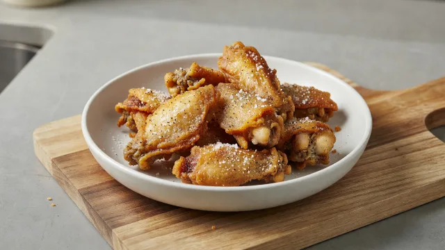 Double-Fried Salt and Vinegar Wings