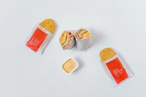 Fried Bologna Breakfast Burrito