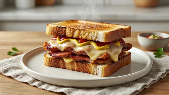 Fried Bologna Sandwich
