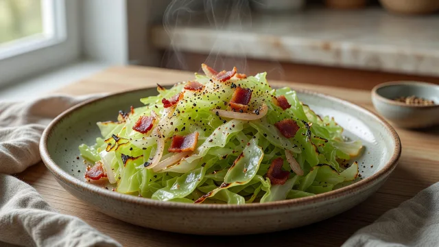 Fried Cabbage and Bacon