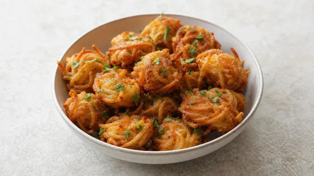 Fried French Onion Spaghetti Bites