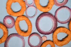 Fried Ramen Onion Rings