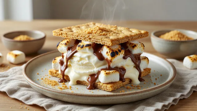 Frozen Yogurt S’mores Sandwiches