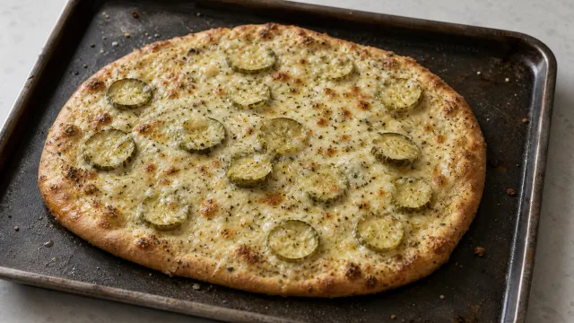 Garlic Parmesan Pickle Pizza
