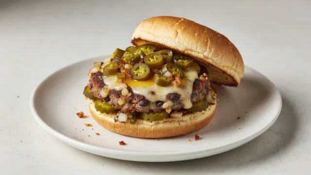 Green Chile Crispy Black Bean Burgers