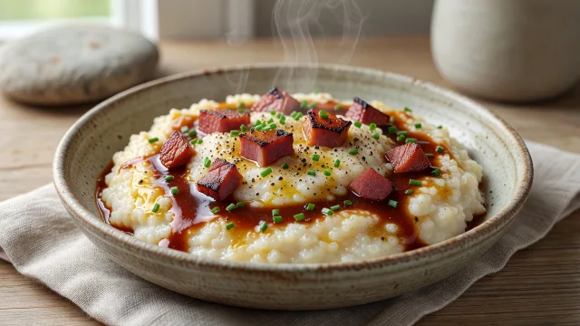 Ham and Red Eye Gravy Grits Bowl