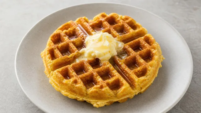 Honey Butter Cornbread Waffles