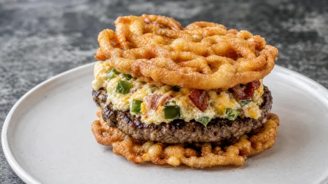 Jalapeño Popper Funnel Cake Burger