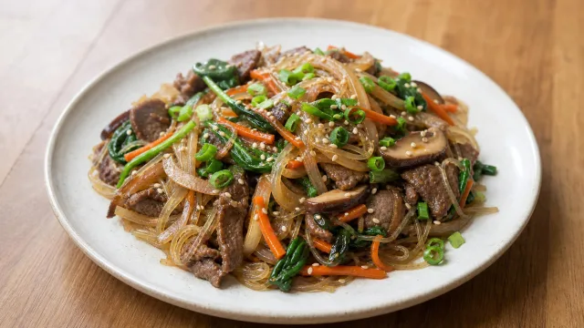 Japchae (Glass Noodle Stir Fry)