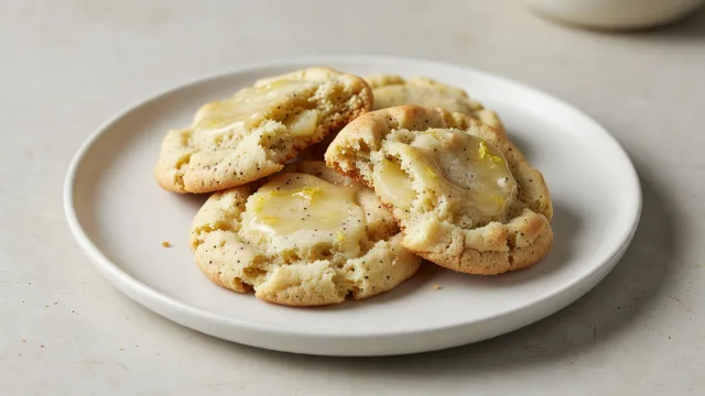 Lemon Poppy Seed Stuffed Cookies