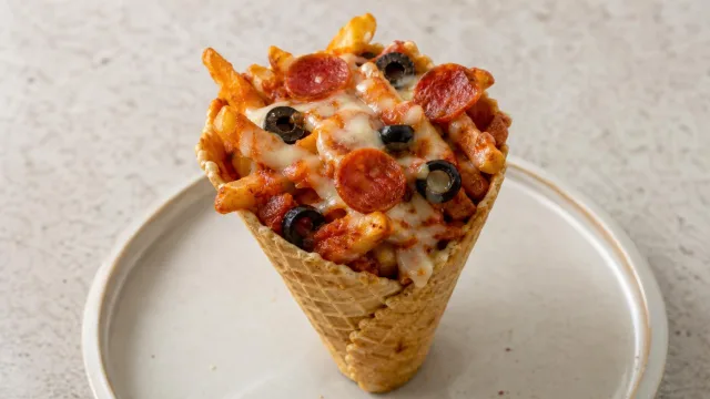 Loaded Pizza Fries Cone