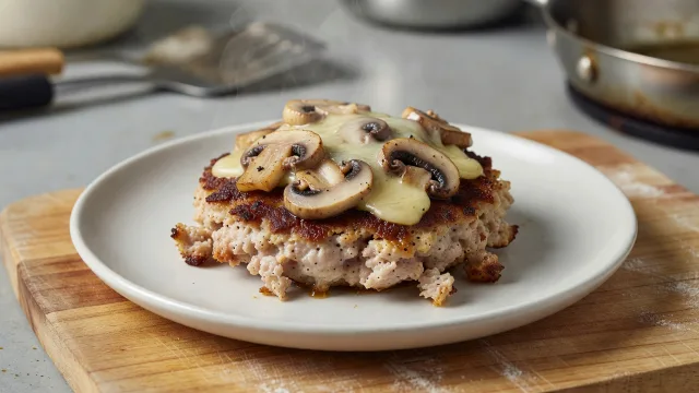 Mushroom Swiss Turkey Burgers