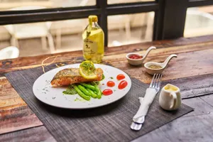 One-Pan Lemon Roasted Salmon and Asparagus recipe
