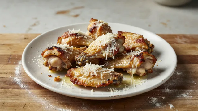 Oven-Crisped Garlic Parmesan Wings