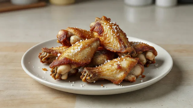 Oven-Crisped Salt and Vinegar Wings