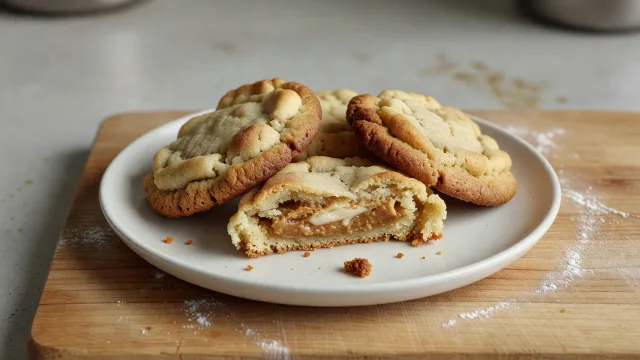 Peanut Butter Miso Stuffed Cookies