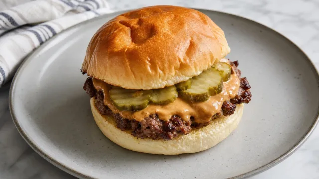 Peanut Butter Pickle Burgers