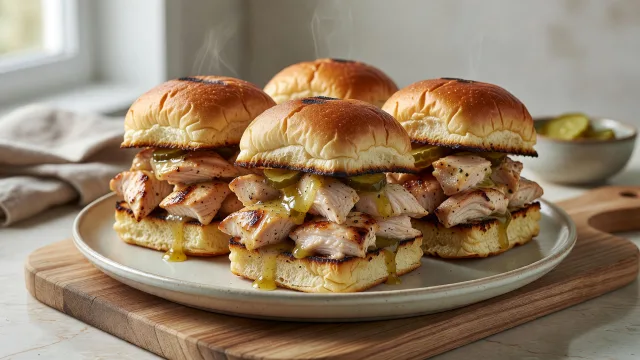 Pickle Butter Chicken Sliders