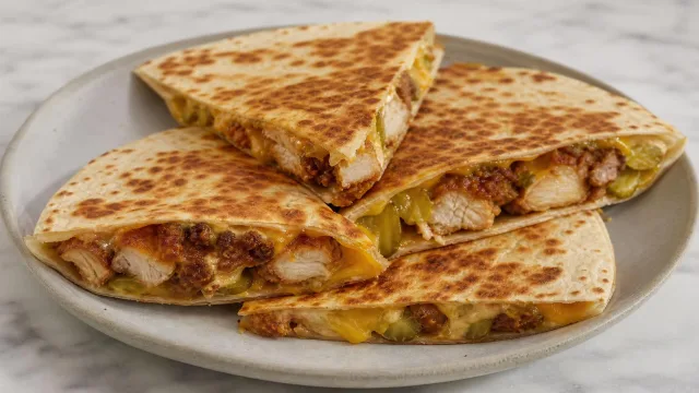 Pickle Fried Chicken Quesadilla