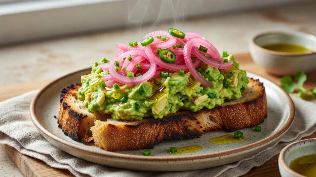 Pickled Onion Guac Toast