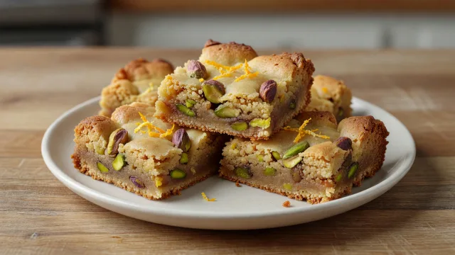 Pistachio Orange Cookie Bars