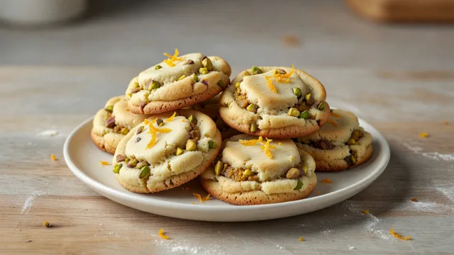 Pistachio Orange Stuffed Cookies