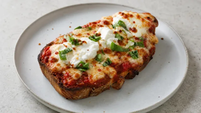 Pizza Toast with Burrata