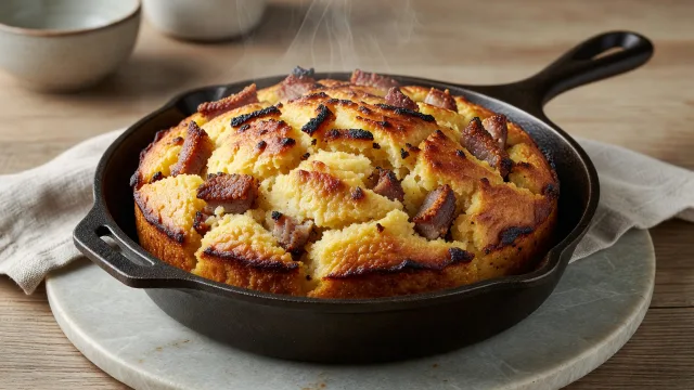 Skillet Cornbread with Cracklins