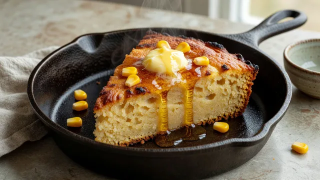 Skillet Cornbread with Honey Butter