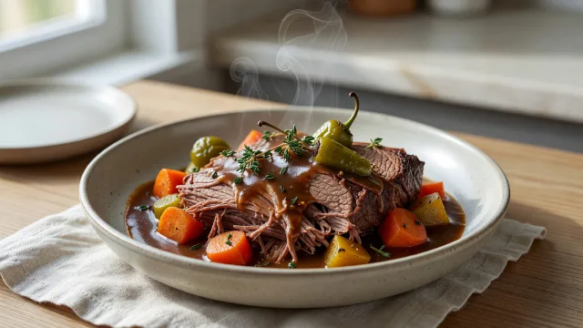 Slow Cooker Mississippi Pot Roast