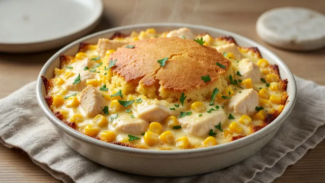 Southern Chicken and Cornbread Casserole