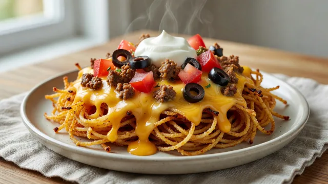 Spaghetti Chip Nachos
