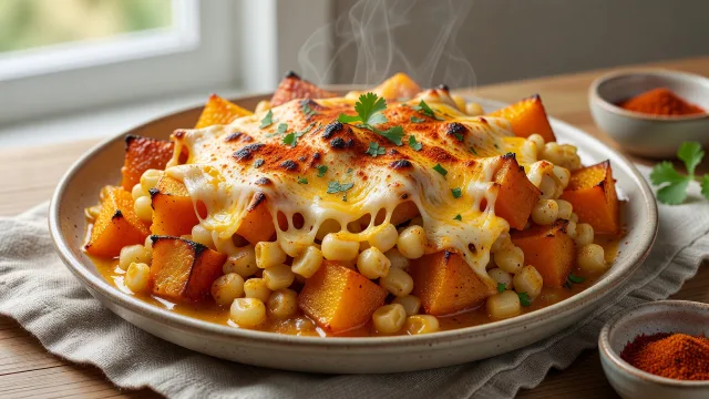 Spiced Butternut Squash Hominy Bake