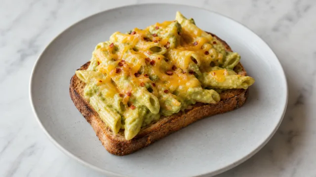 Spicy Avocado Pasta Toasties recipe