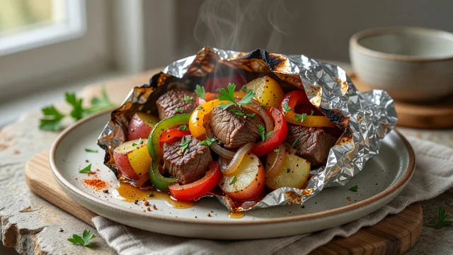 Steak and Potato Foil Packets
