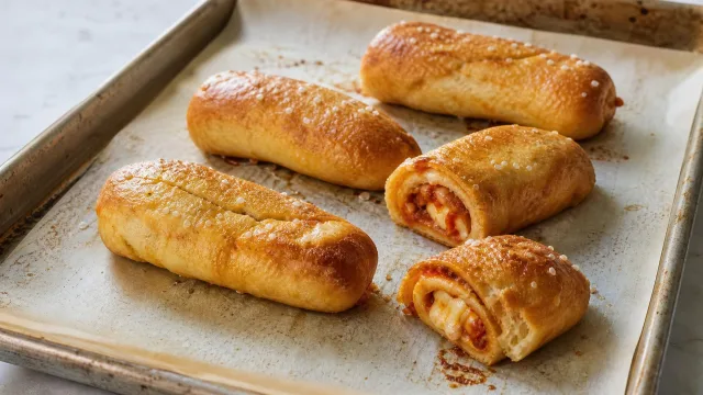 Stuffed Cheese Pizza Pretzel Logs