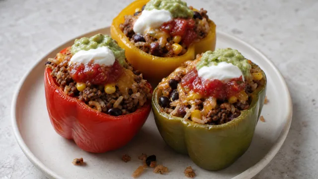 Taco-Stuffed Bell Peppers