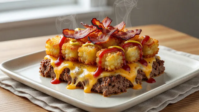 Tater Tot Bacon Cheeseburger Bake