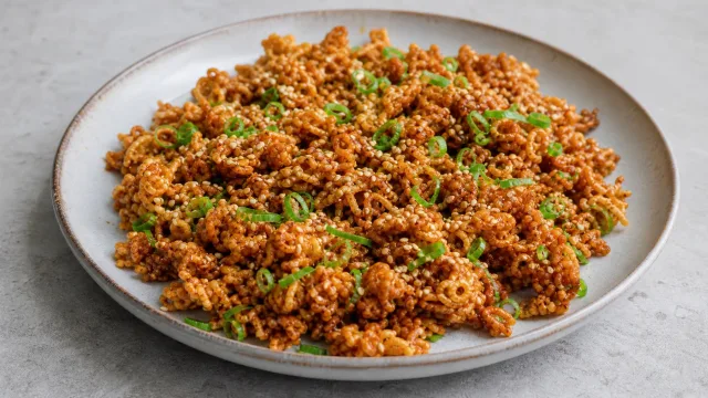 TikTok Crunchy Rice Ramen Bites recipe