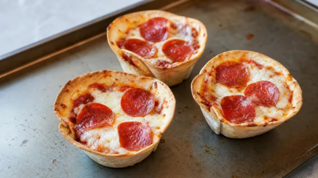 Tortilla Pizza Cups