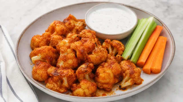 Vegan Cauliflower Buffalo Wings