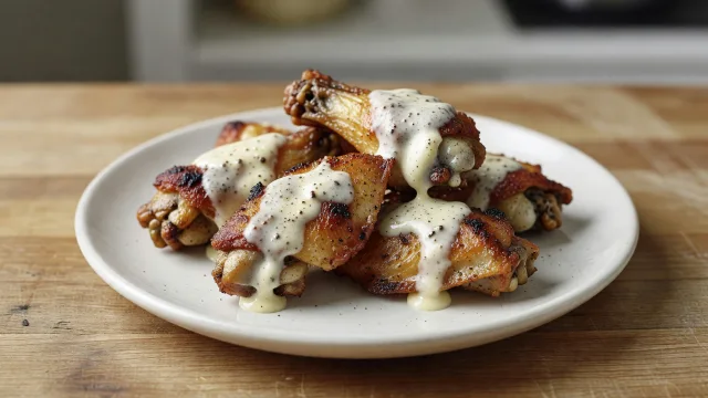 Wood-Smoked Alabama White Sauce Wings