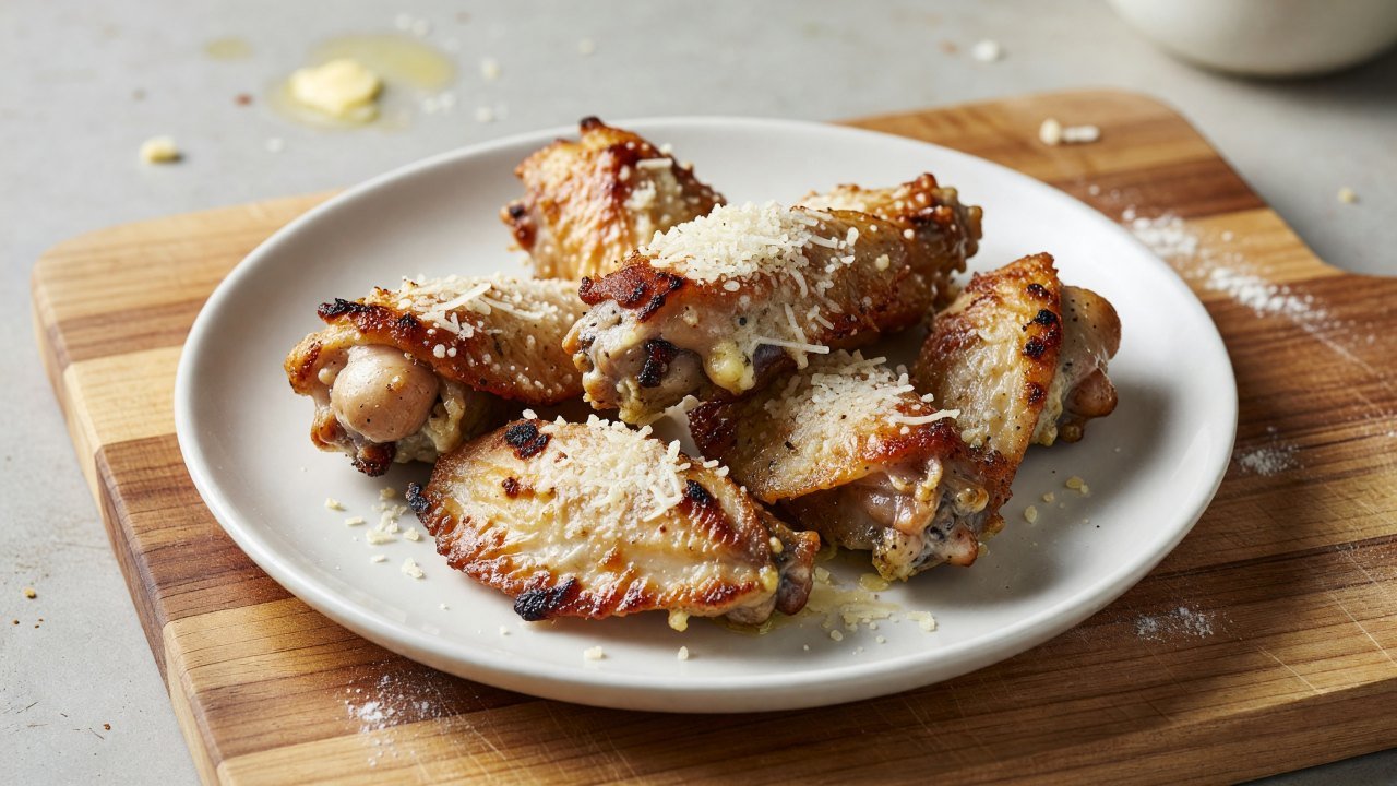 Wood-Smoked Garlic Parmesan Wings
